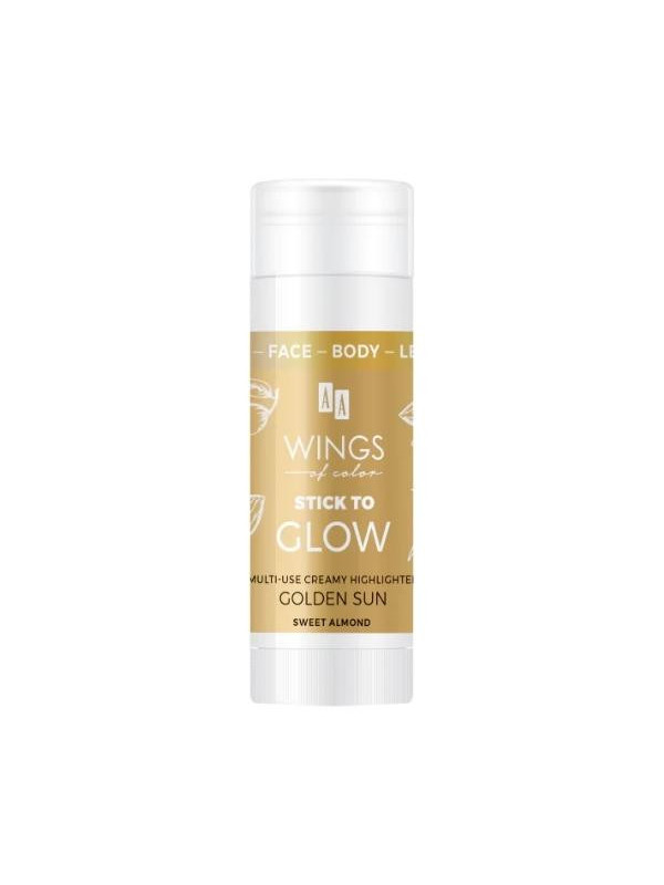 AA Wings of Color Stick is Glow caring Golden Sun Sweet Almond highlighter stick