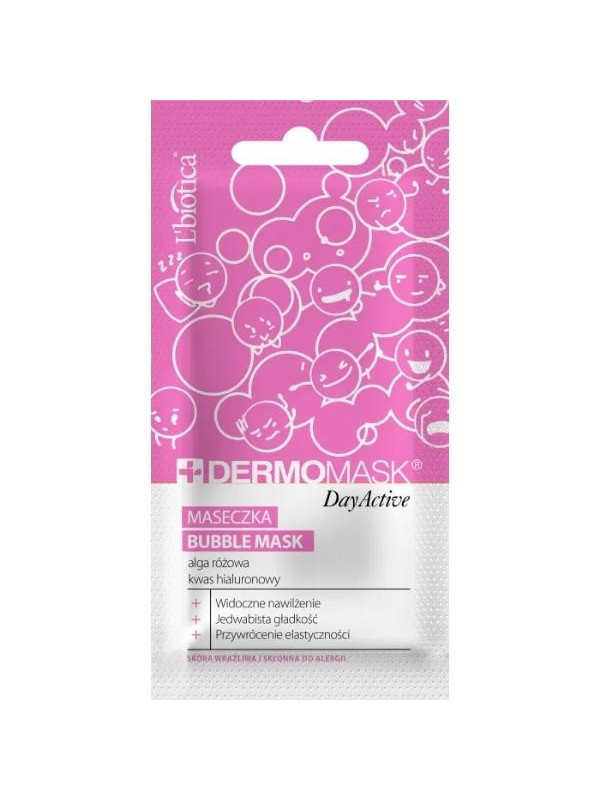 L'biotica Dermomask Bubble Mask Mask Pink Algae & Hyaluronic Acid 10 ml