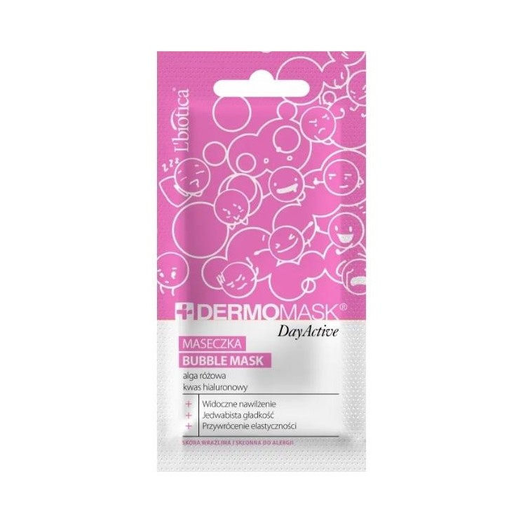 L'biotica Dermomask Bubble Mask Mask Pink Algae & Hyaluronic Acid 10 ml