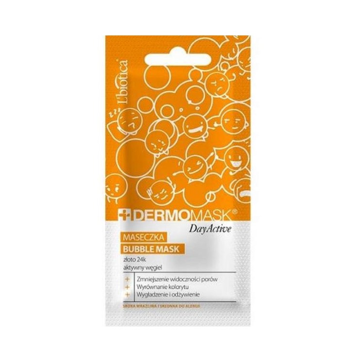 L'biotica Dermomask Bubble Mask Gold 24K & Active Charcoal 10 ml(31-05-2025)