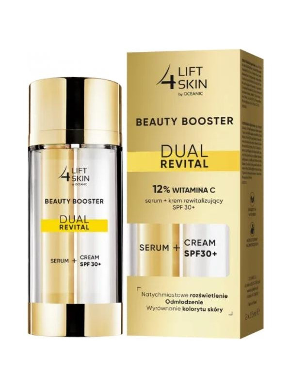 Long 4 Skin Beauty Booster Dual Revital 12% Vitamin C Serum + Revitalizing Cream SPF30 +