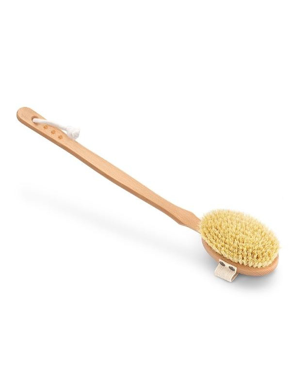 HHUUMM Dry body massage brush with stick no.2 Tampico fiber