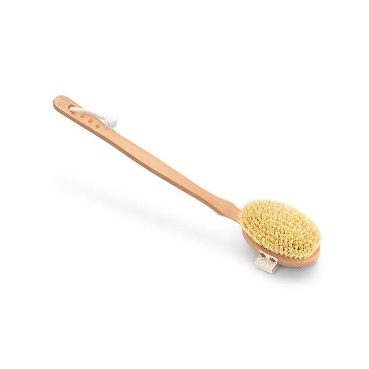 HHUUMM Dry body massage brush with stick no.2 Tampico fiber