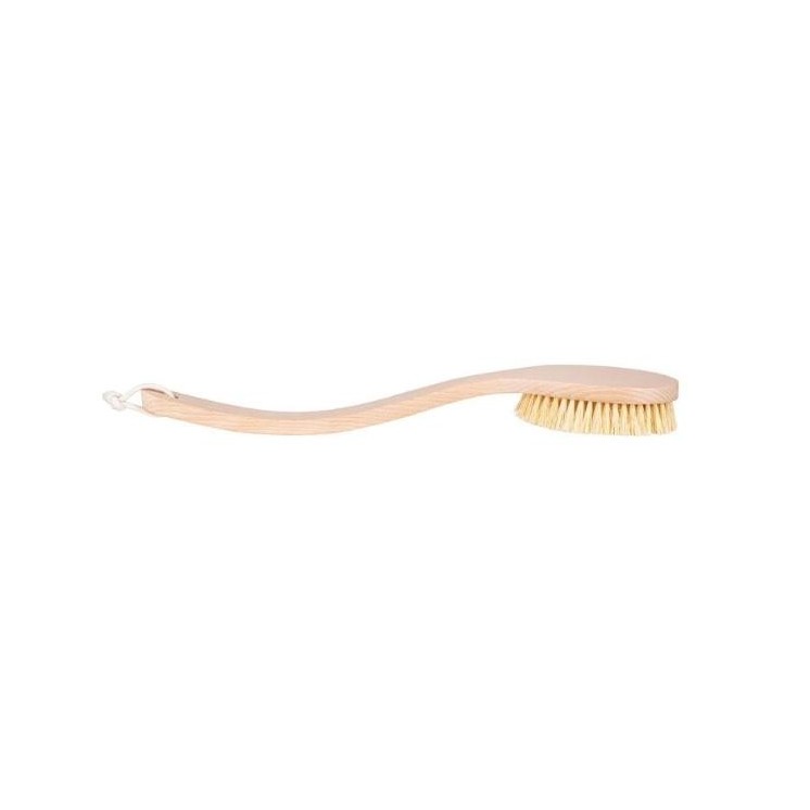 HHUUMM Dry body massage brush double bent version no.6 Tampico fiber 1 piece