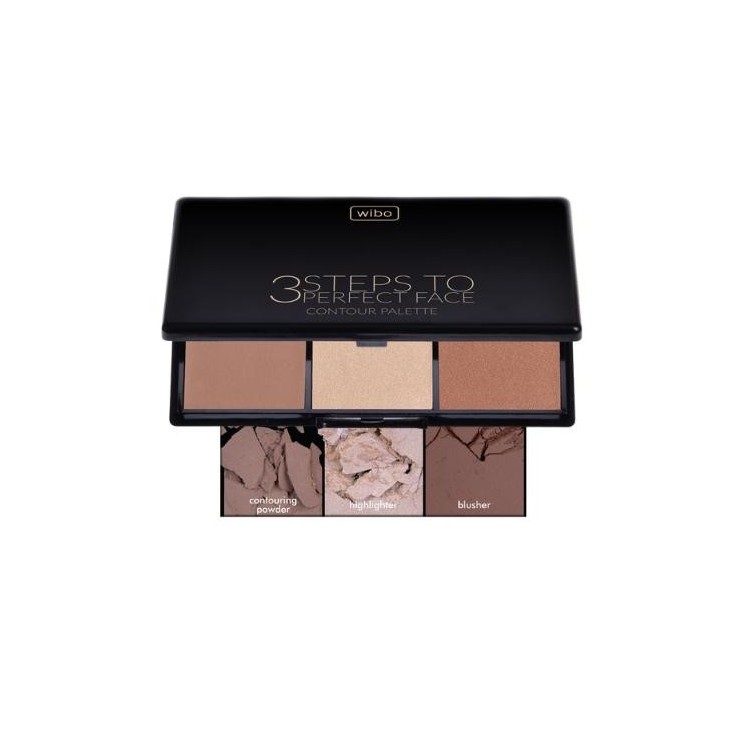 Wibo 3 Steps to Perfect Face Face contouring palette Dark