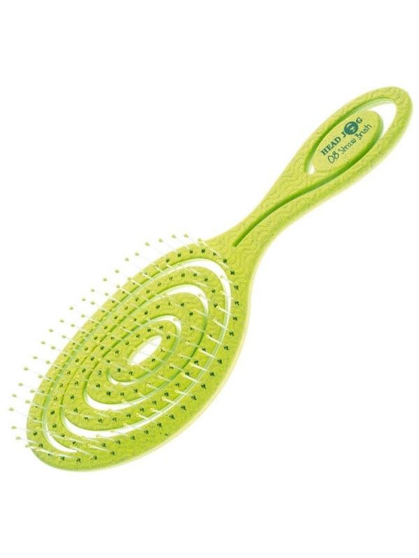 Head Jog Gooseberry Biodegradable Hair Brush 1 piece