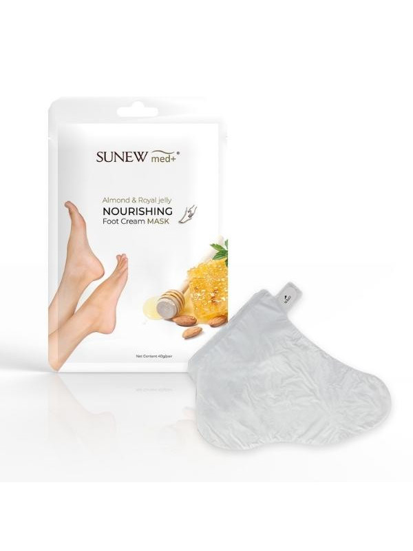 Sunew Med+ intensively regenerating Sweet Almond and Royal Jelly foot mask