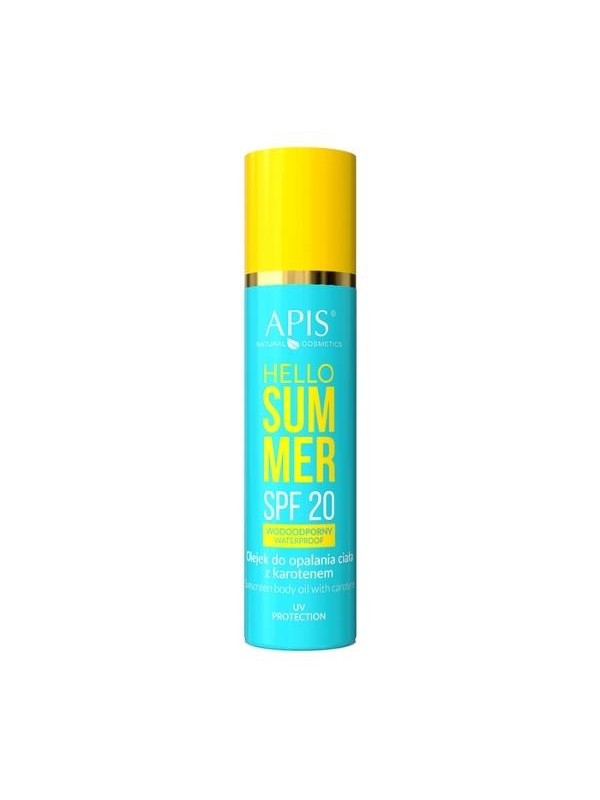 Apis Hello Summer SPF20 Body tanning oil with carotene