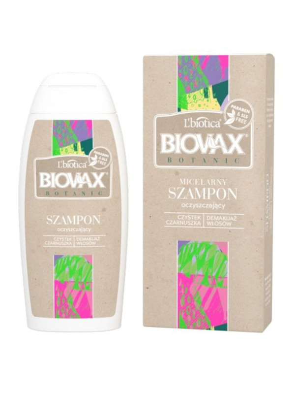 L'biotica BIOVAX micellar cleansing shampoo for hair Cistus and Black Cumin 200 ml