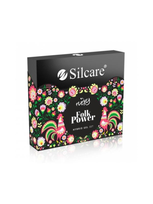 Silcare Set Folk Power Hybrid varnishes 4 x 4, 5 g