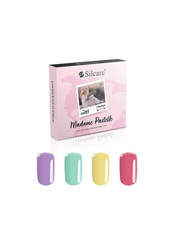 Silcare Flexy Madame Pastelle Hybrid nail polishes 4 x 4, 5 g