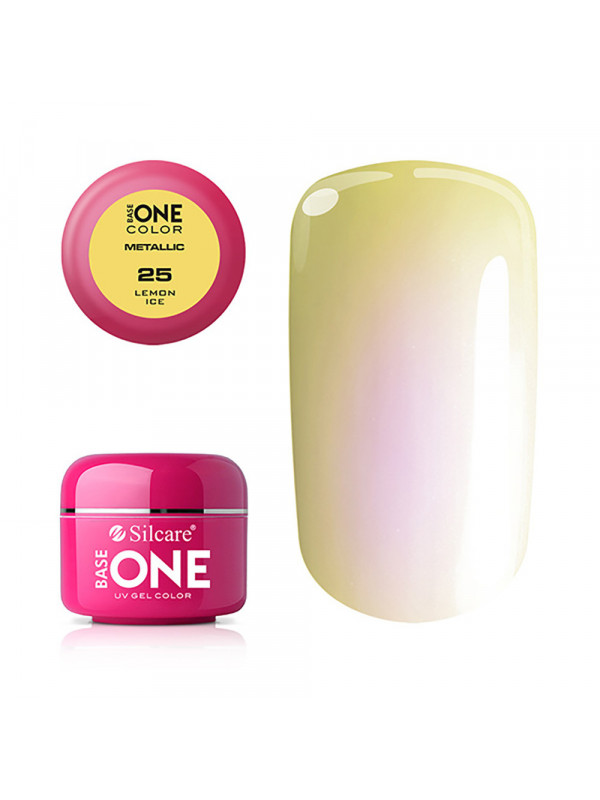 Silcare Base One Colour UV Gel /025/ One Metallic Lemon Ice 5 g