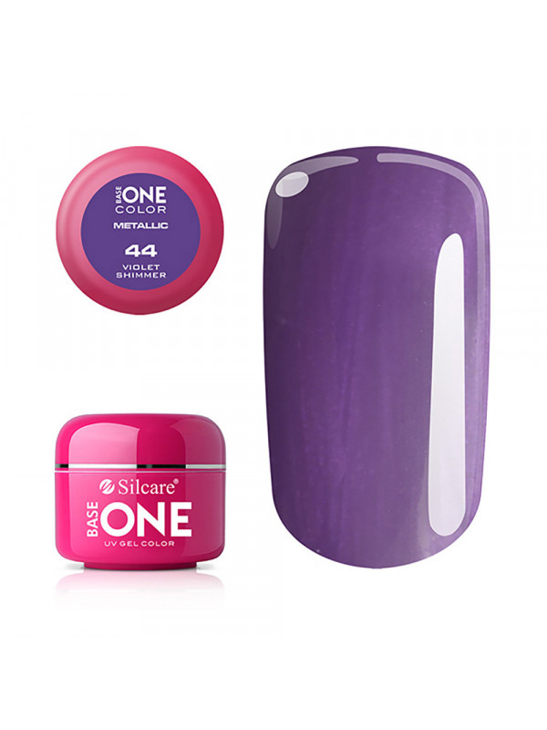 Silcare Base One Colour UV Gel /044/ One Metallic Violet Shimmer 5 g