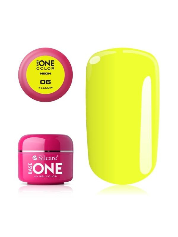 Silcare Base One Color UV Gel /06/ Neon Yellow 5 g