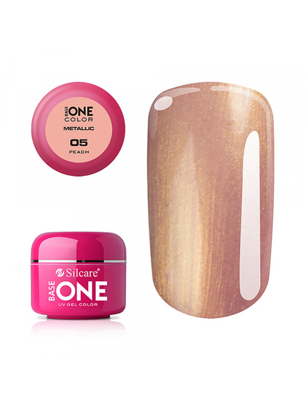 Silcare Base One Color UV Gel /05/ One Metallic Peach 5 g