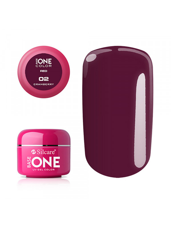 Silcare Base One Color UV Gel /02/ Red Candy Cranberry 5 g