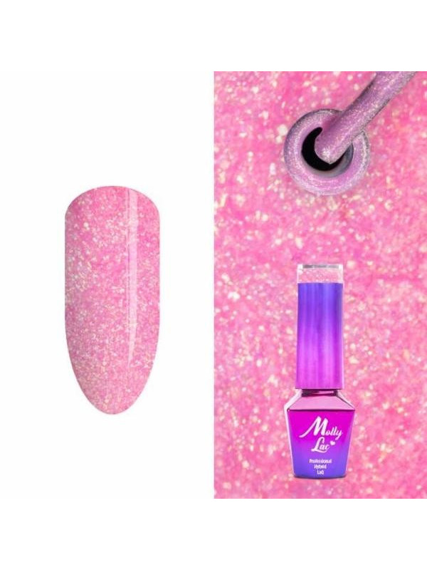 MollyLac /502/ Bling it on! Frozen Rose Hybrid Varnish 5 ml