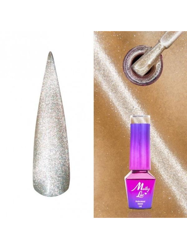 MollyLac /444/ Womanity Cat Eye Gel Polish Ginger 5 ml