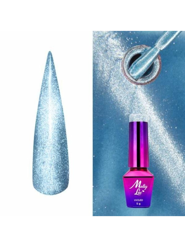 MollyLac /446/ Womanity Cat Eye Hybrid Lacquer Maledives 5 ml