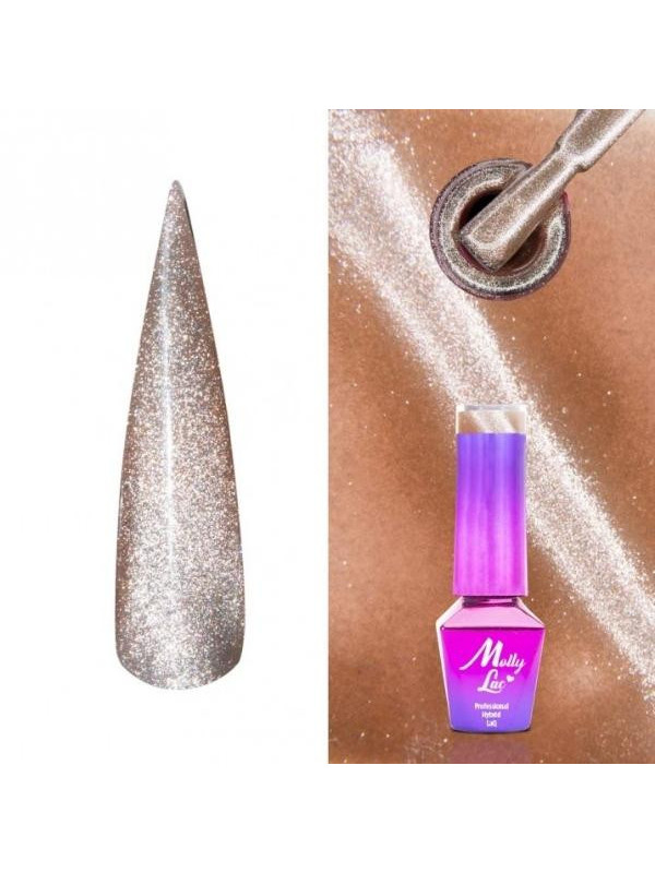 MollyLac /445/ Womanity Cat Eye Wood Hybride Vernis 5 ml