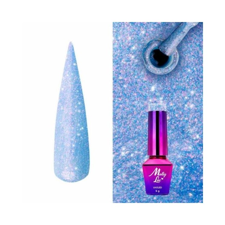 MollyLac /592/ Mermaid Whispers Hybride Nagellak Blue Amber 5 ml