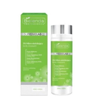 Bielenda SUPREMELAB Sebio Derm gezichtstoner met 5 % micro-exfoliërende zuren