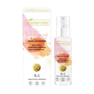 Bielenda Boost Me Up matte en beschermende crèmige make-upbasis SPF50