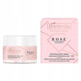 Bielenda Crystal Glow Rose kristal Quartz en verhelderende crème