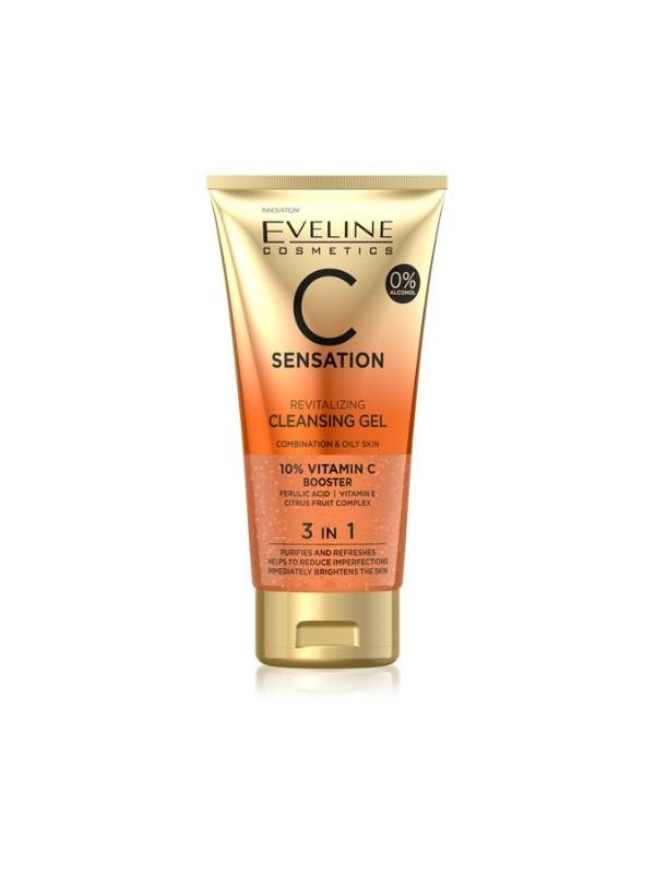 Eveline C Sensation revitaliserende Wasgel voor de vette en gecombineerde huid 75 ml