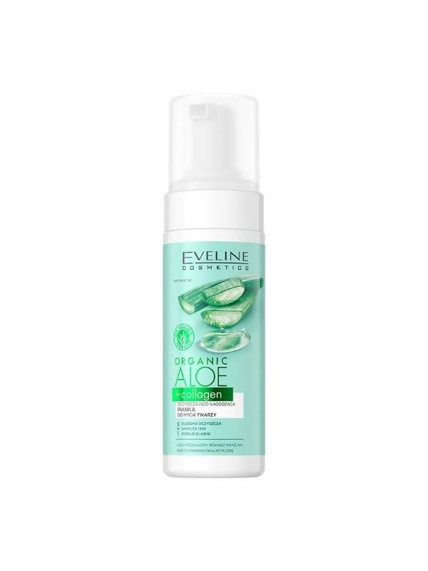 Eveline Organic Aloe + Collagen reinigend en verzachtend schuim voor het wassen van het gezicht 150 ml