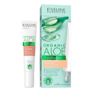 Eveline Organic Aloe + Collagen liquid eye patches reducing dark circles and puffiness 20 ml