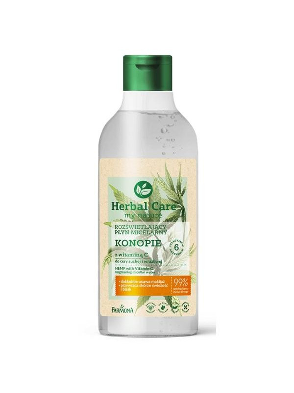 Farmona Herbal Care illuminating micellar liquid Hemp with Vitamin C for very dry skin