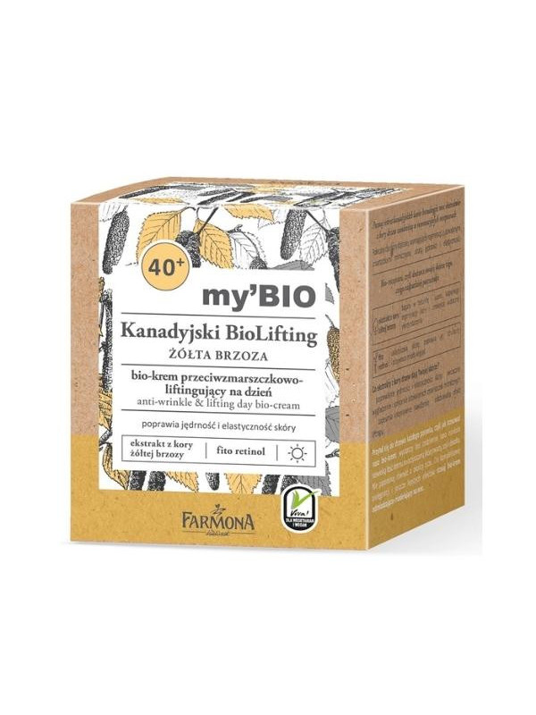 Farmona my'BIO Canadian BioLifting 40+ Yellow Birch Bio-Anti-rimpel en liftende dagcrème