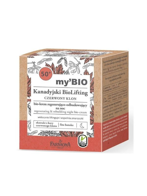 Farmona my'BIO Canadian BioLifting 50+ Red Maple Bio-regenererende en herstellende nachtcrème