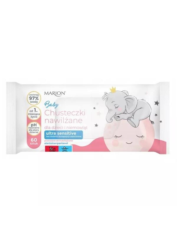 Marion Baby Vochtige doekjes Ultra Sensitive 60 stuks