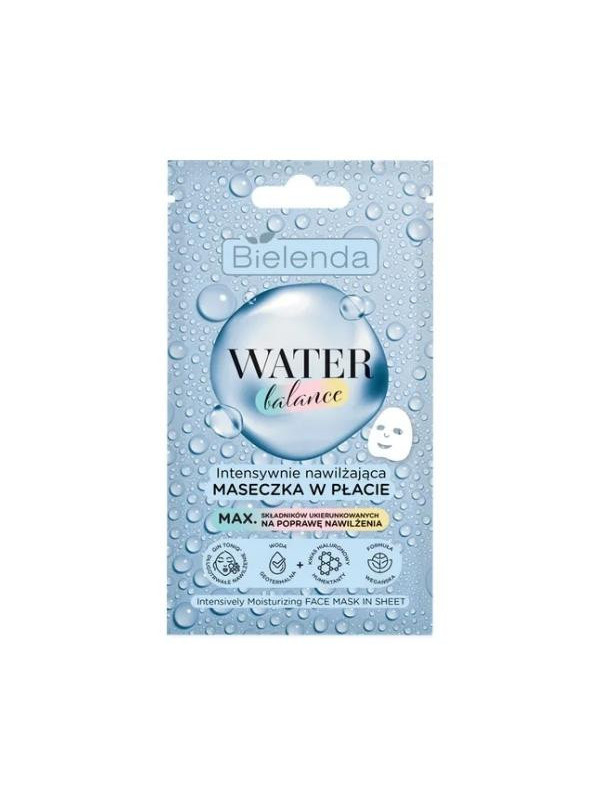 Bielenda Water Balance intensief hydraterend sheetmasker