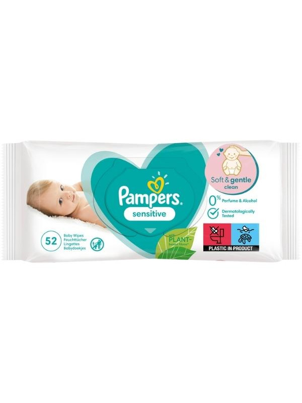 Pampers vochtige doekjes Sensitiv 52 stuks-12 stuks/display