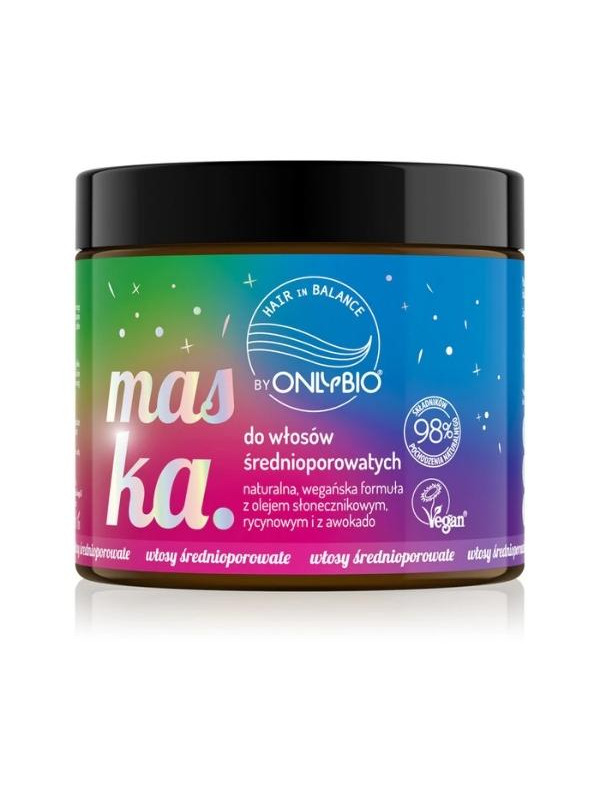 ONLYBIO Hair in Balance Masker voor medium poreus haar 400 ml