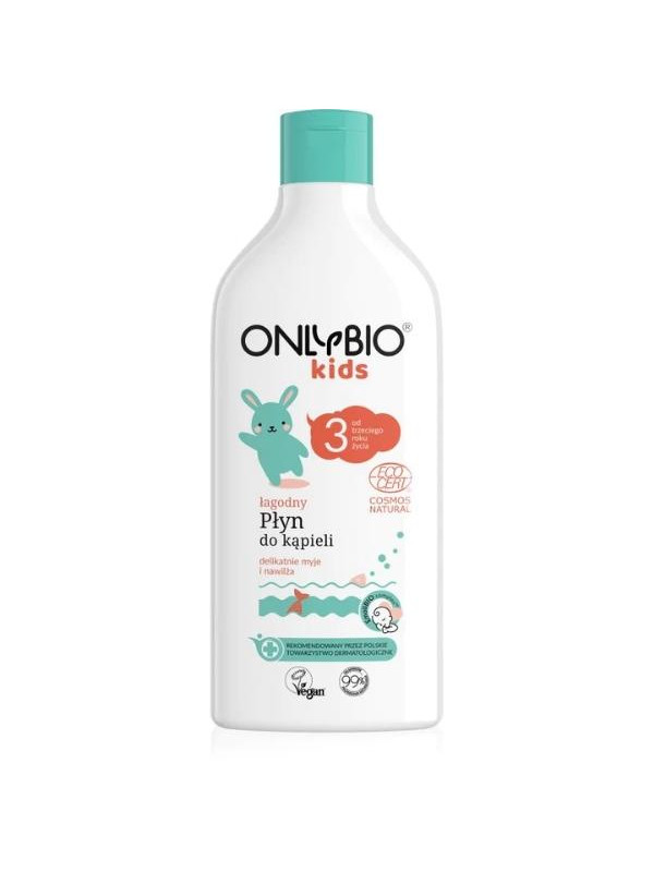 ONLYBIO Kids mild Badschuim vanaf drie jaar 500 ml