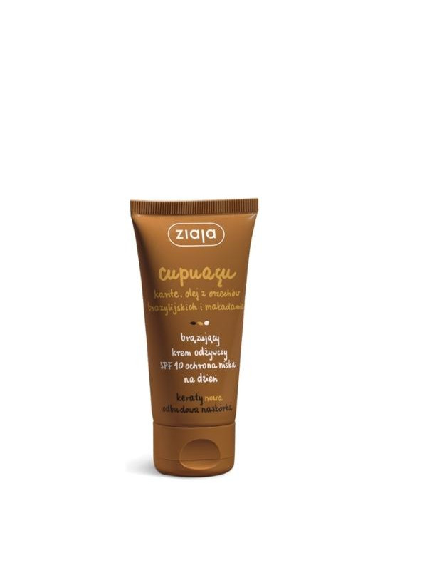 Ziaja Cupuacu bronzing Voedende gezichtscrème SPF10 lage bescherming voor de dag 50 ml