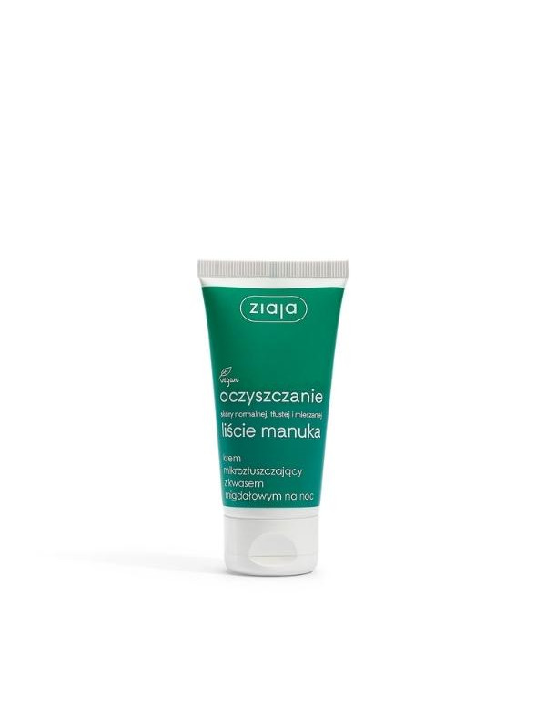 Ziaja Cleansing Micro-exfoliërende gezichtscrème met amandelzuur voor de nacht 50 ml