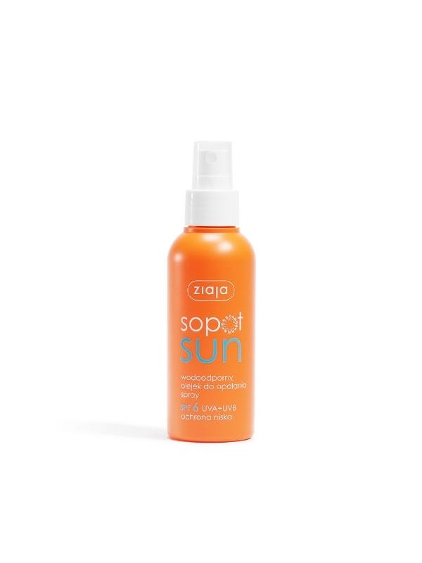 Ziaja Sun waterproof zonnebrandspray SPF6 UVA + UVB lage bescherming 125 ml