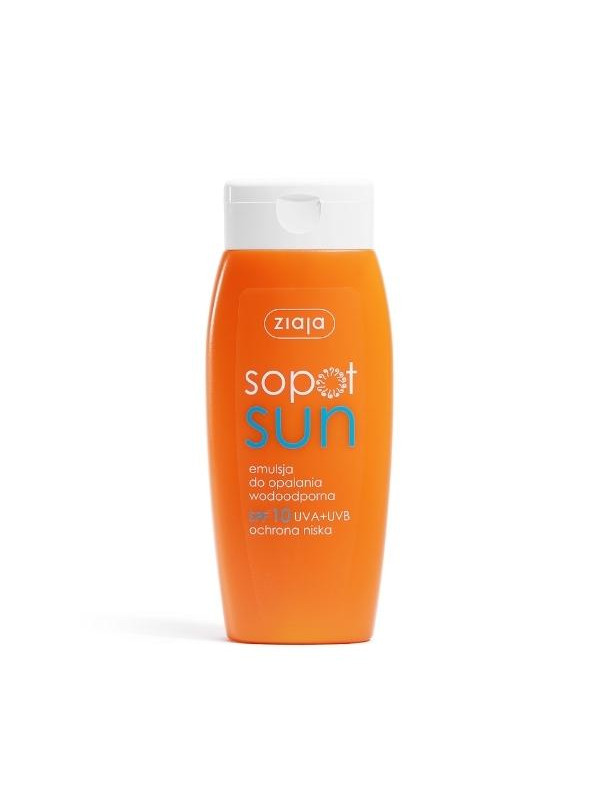 Ziaja Sun Sunscreen emulsie waterproof SPF10 UVA + UVB lage bescherming 150 ml