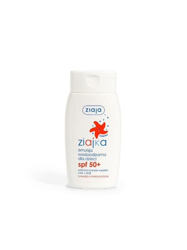 Ziaja Sun Waterproof emulsie voor in de zon voor kinderen met SPF50 + UVA + UVB filter zeer hoge bescherming 125 ml