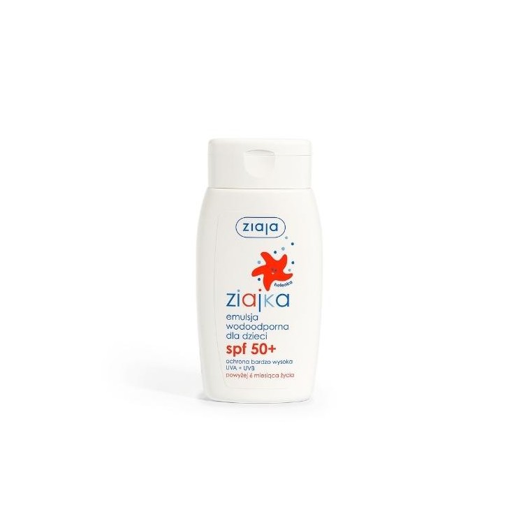 Ziaja Sun Waterproof emulsie voor in de zon voor kinderen met SPF50 + UVA + UVB filter zeer hoge bescherming 125 ml