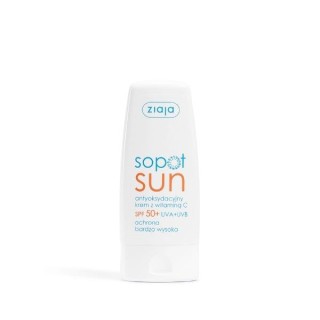 Ziaja Sun antioxidant gezichtscrème met vitamine C SPF50 + UVA + UVB zeer hoge bescherming 50 ml