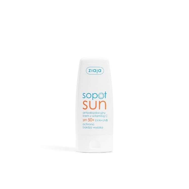 Ziaja Sun antioxidant gezichtscrème met vitamine C SPF50 + UVA + UVB zeer hoge bescherming 50 ml