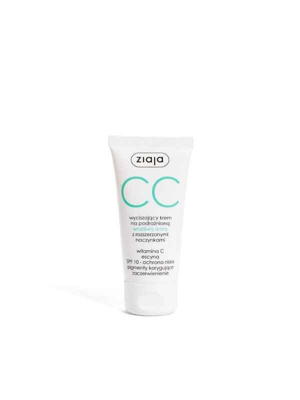 Ziaja CC calming face cream for irritated sensitive skin with dilated capillaries SPF10 low protection 50 ml