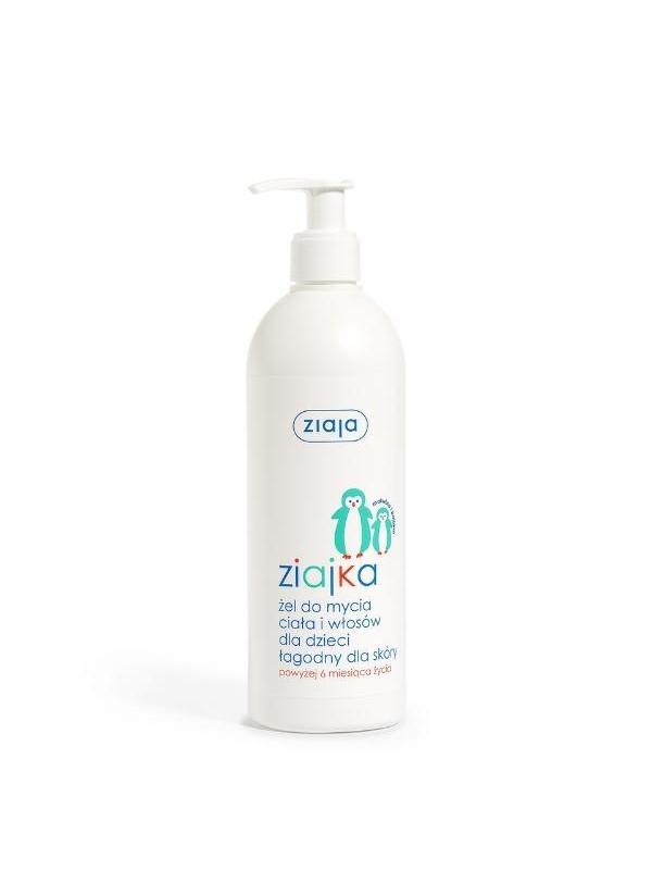 Ziaja Ziajka Gel voor het wassen van lichaam en haar voor kinderen, mild voor de huid 400 ml