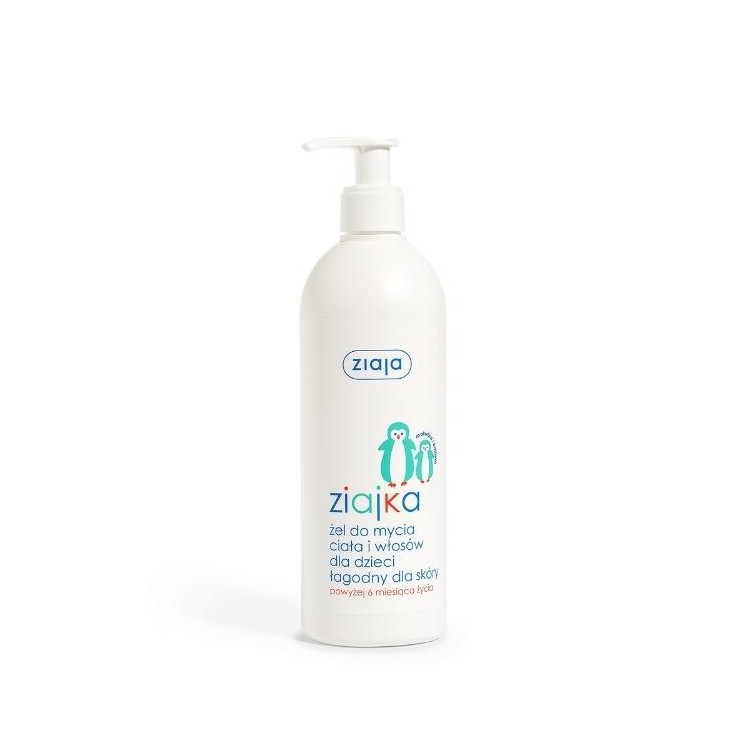 Ziaja Ziajka Gel voor het wassen van lichaam en haar voor kinderen, mild voor de huid 400 ml